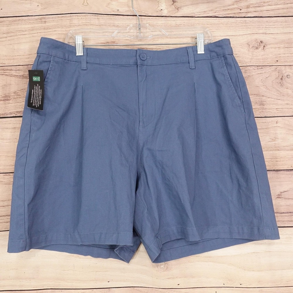 New! Banana Republic Chino Shorts Womens 16 Blue Pleat Front 37 Waist 6 Inseam